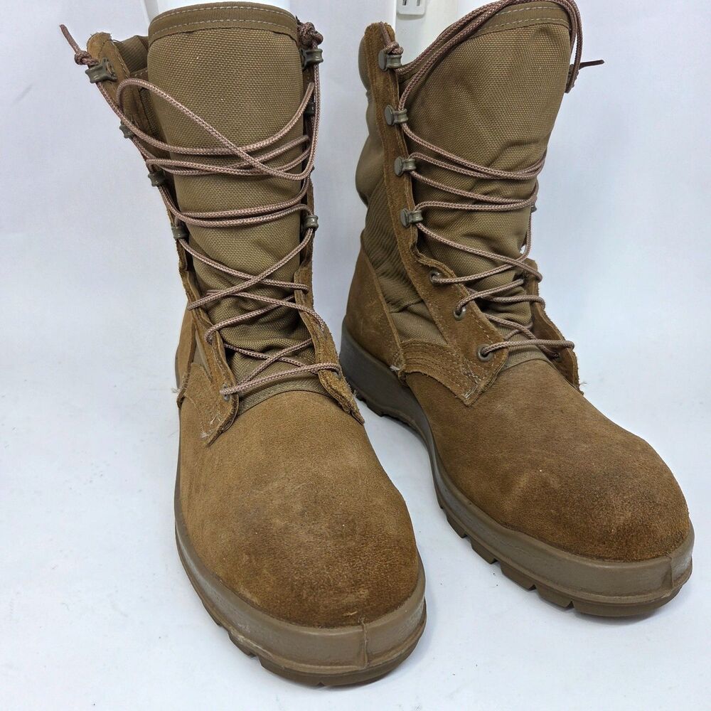 Belleville Mens Sage Combat Boots ASFTC Safety Toe Rated EC Size US 9.5 XW VGC